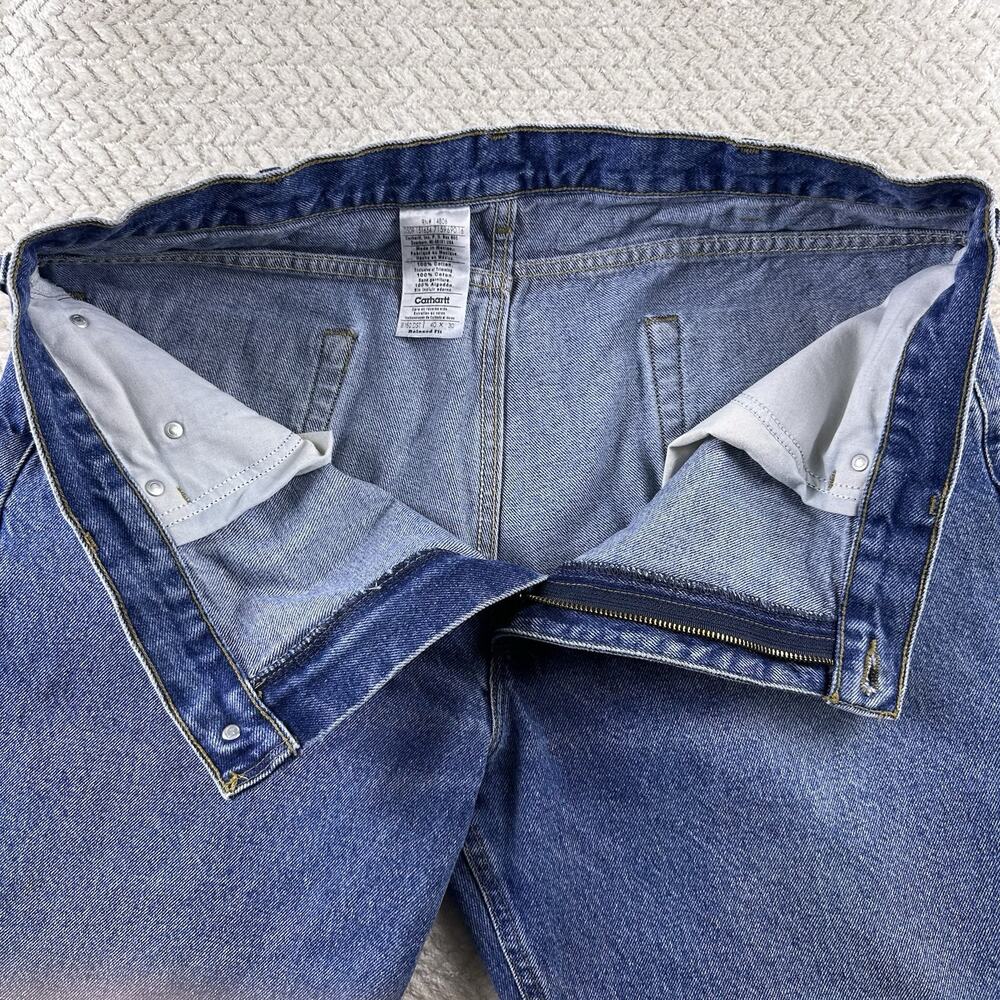 CARHARTT‎ Relaxed Fit Jeans Men's 40x30 Medium Wash Workwear 100% Cotton Denim - Picture 11 of 16